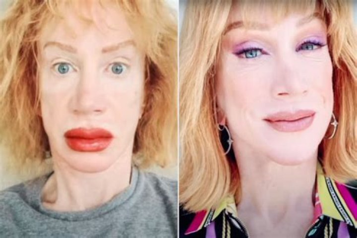 Makeup magic: A stylist appeared to be fussing over Ashley's look